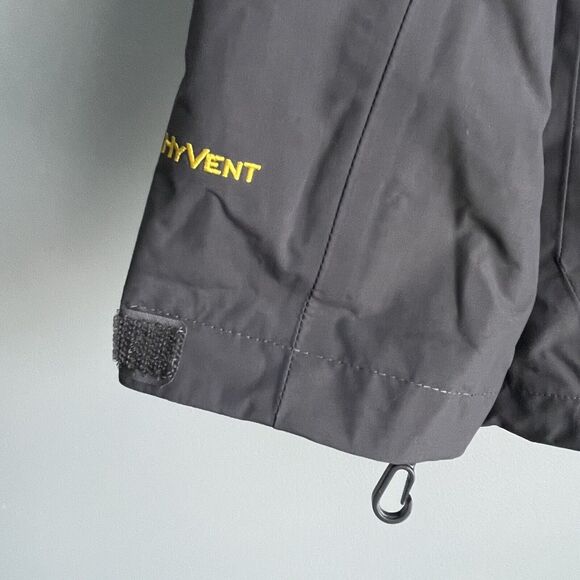 The North Face HyVent Jacket Size Youth Large 14/16 Nylon Full Zip Gray Yellow - Picture 10 of 16